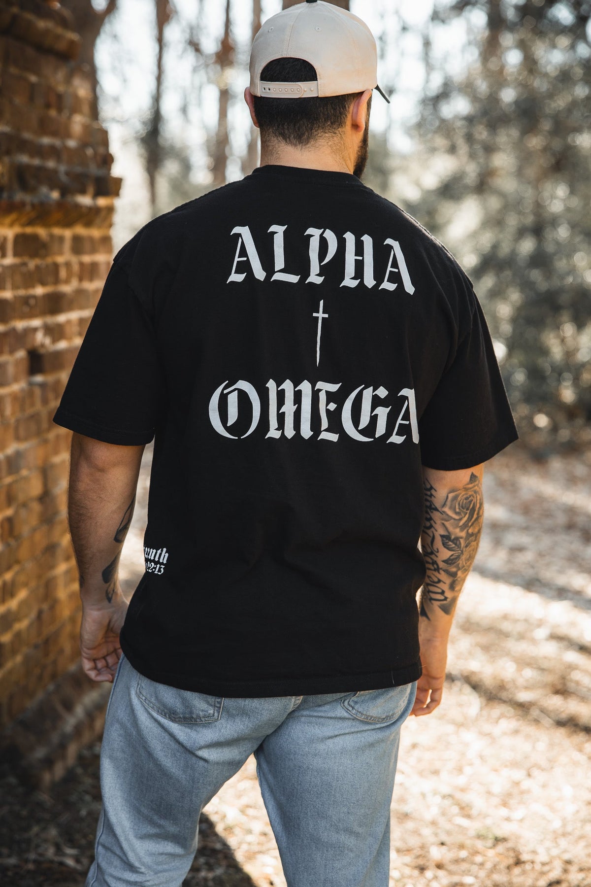 Alpha & Omega Premium Oversized Tee - Black