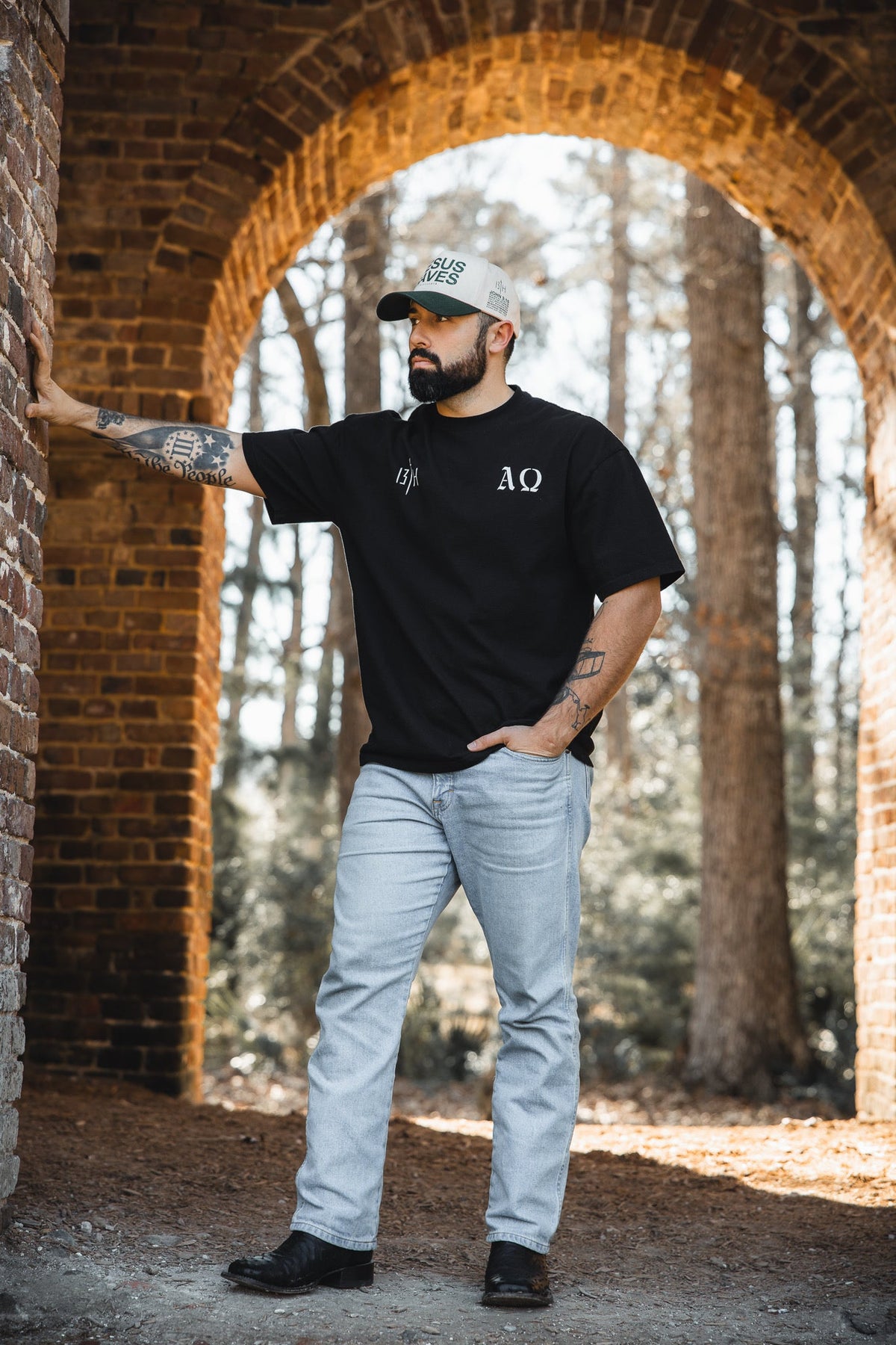 Alpha & Omega Premium Oversized Tee - Black