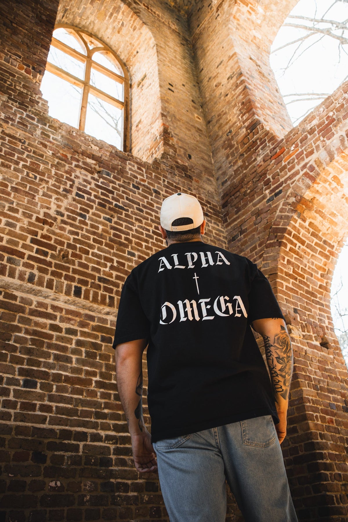 Alpha & Omega Premium Oversized Tee - Black