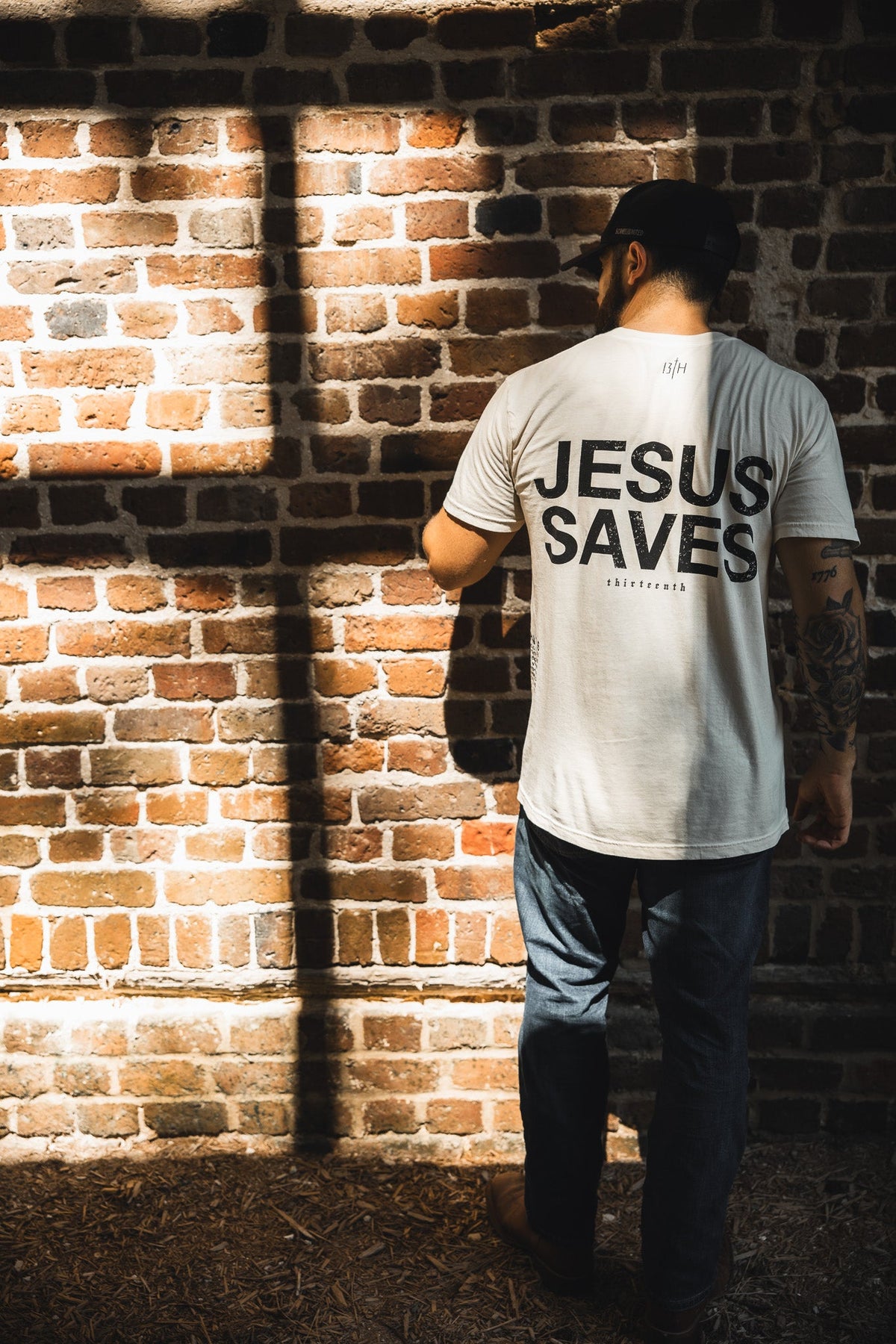 Jesus Saves - Ivory Tee