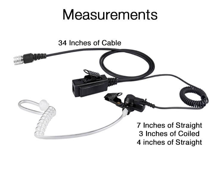 Mic & Earpiece Radio Kit - Quick Disconnect (Hirose) EF Johnson VP5000 VP6000 VP8000 Series