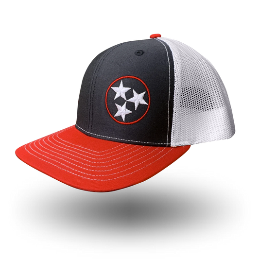 TRISTAR TRUCKER HAT - BLACK & RED