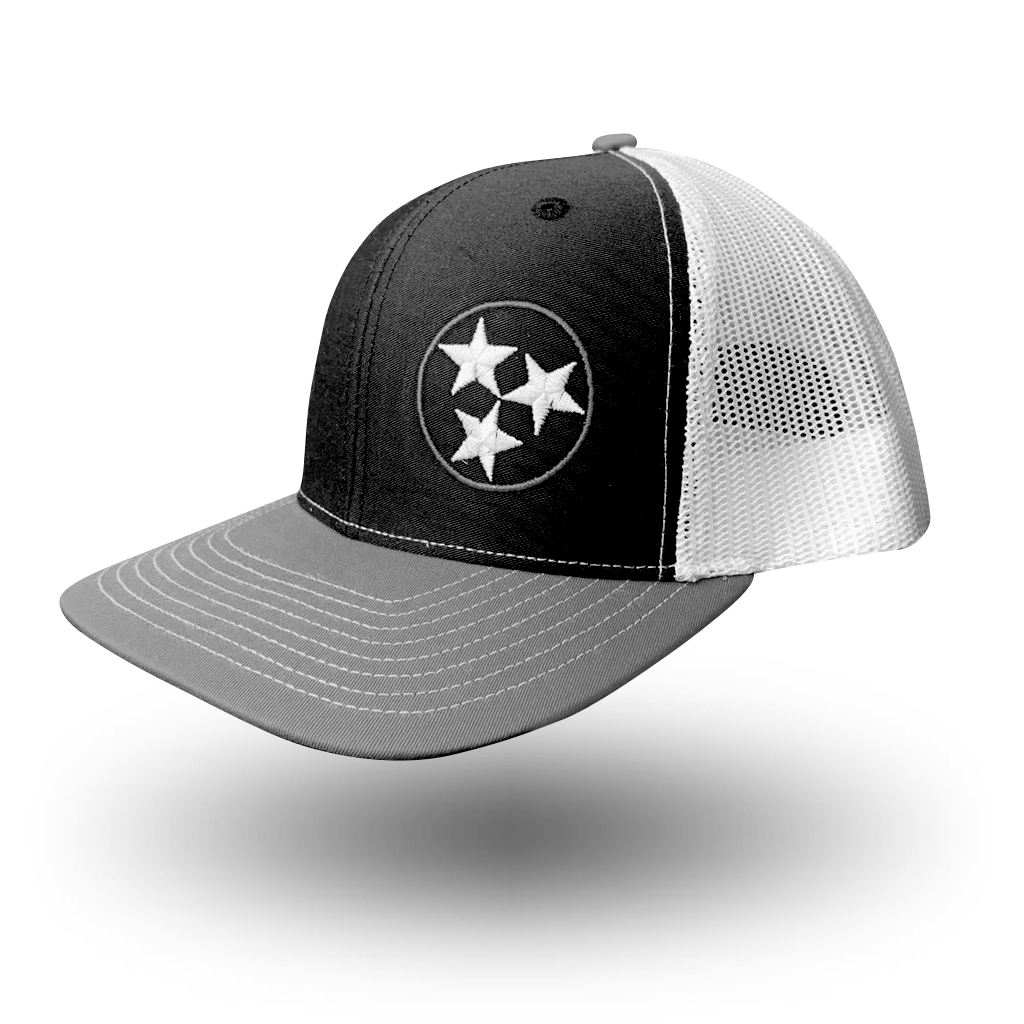 TRISTAR TRUCKER HAT - BLACK & WHITE