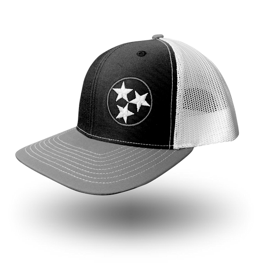 TRISTAR TRUCKER HAT - BLACK & WHITE