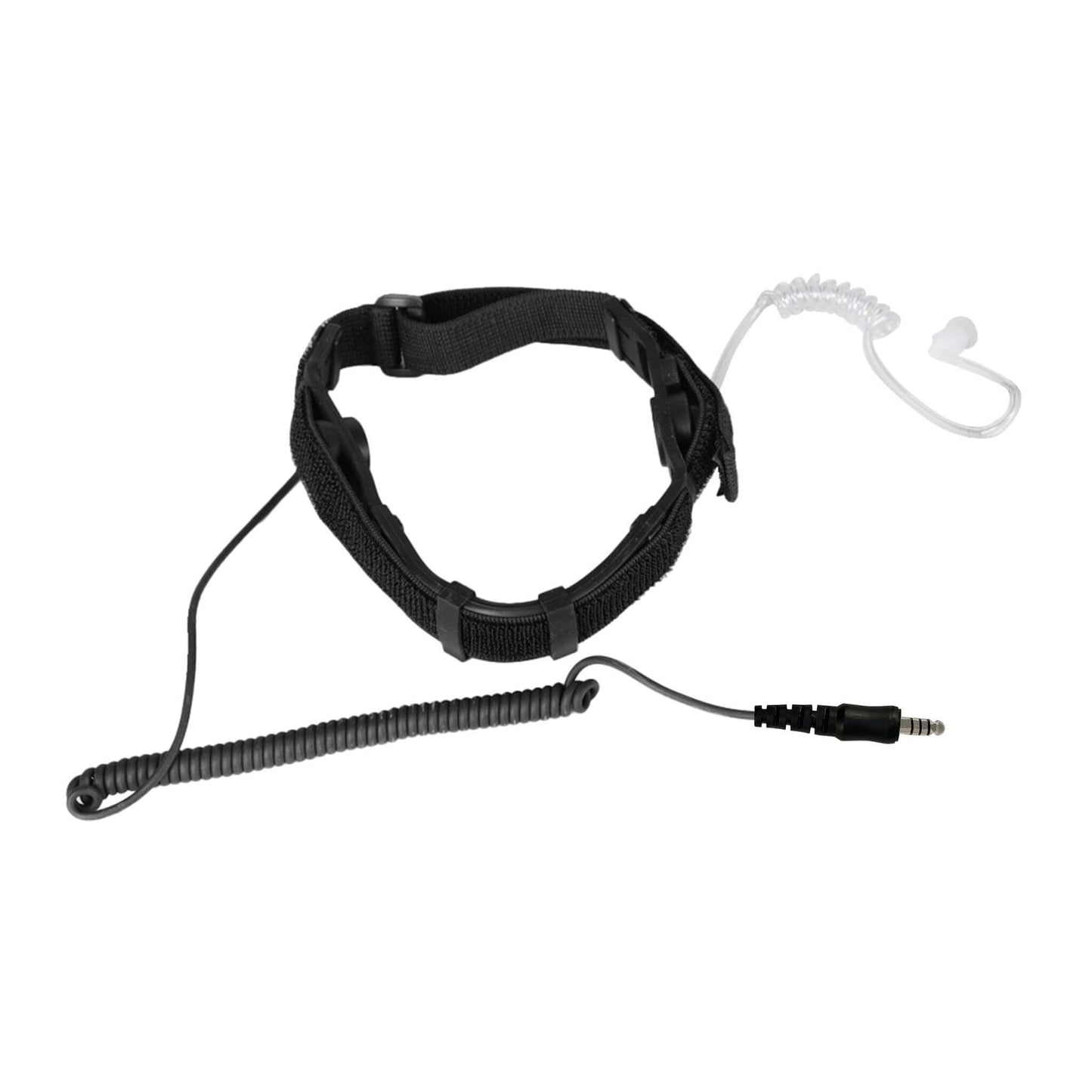 PolTact Tactical Throat Mic w/ Acoustic Tube Earpiece & 3.5mm w/ NATO Wired TP-120/U174- Headset Only