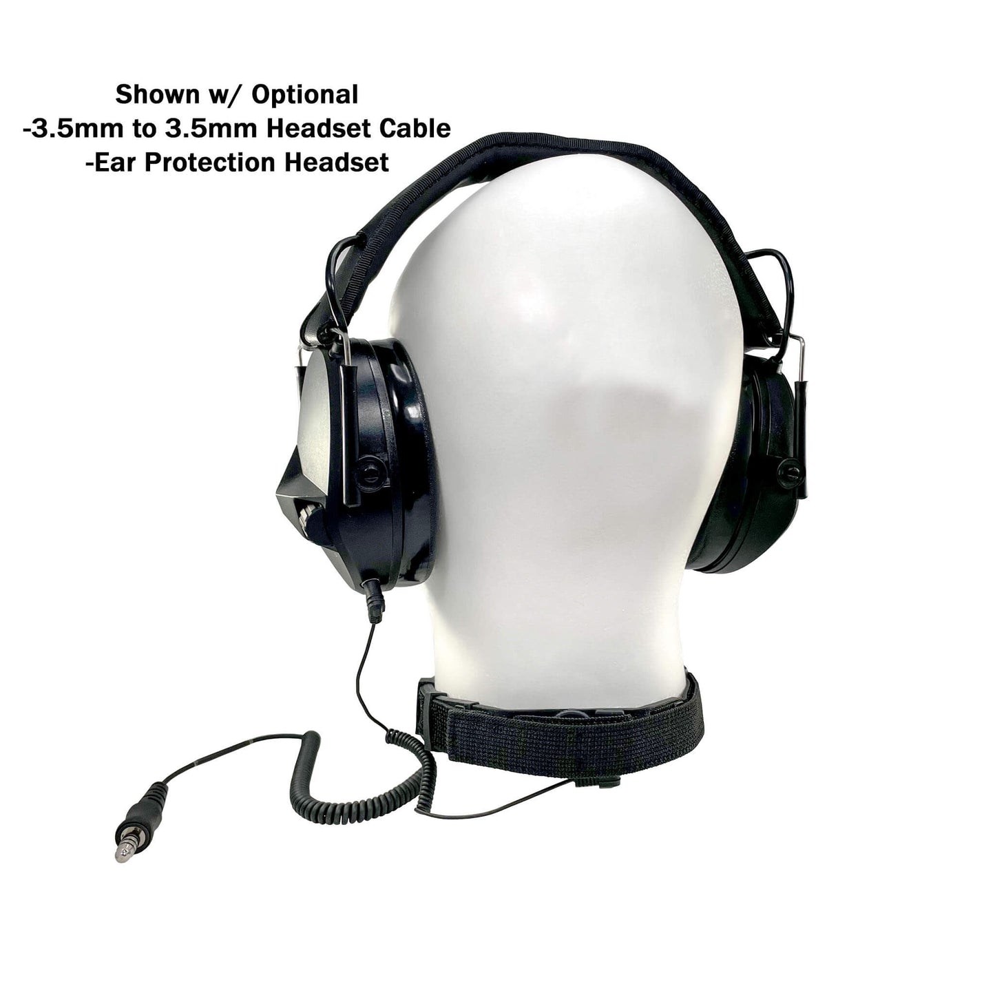 PolTact Tactical Throat Mic w/ Acoustic Tube Earpiece & 3.5mm w/ NATO Wired TP-120/U174- Headset Only