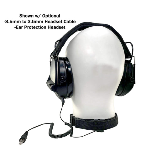PolTact Tactical Throat Mic w/ Acoustic Tube Earpiece & 3.5mm w/ NATO Wired TP-120/U174- Headset Only