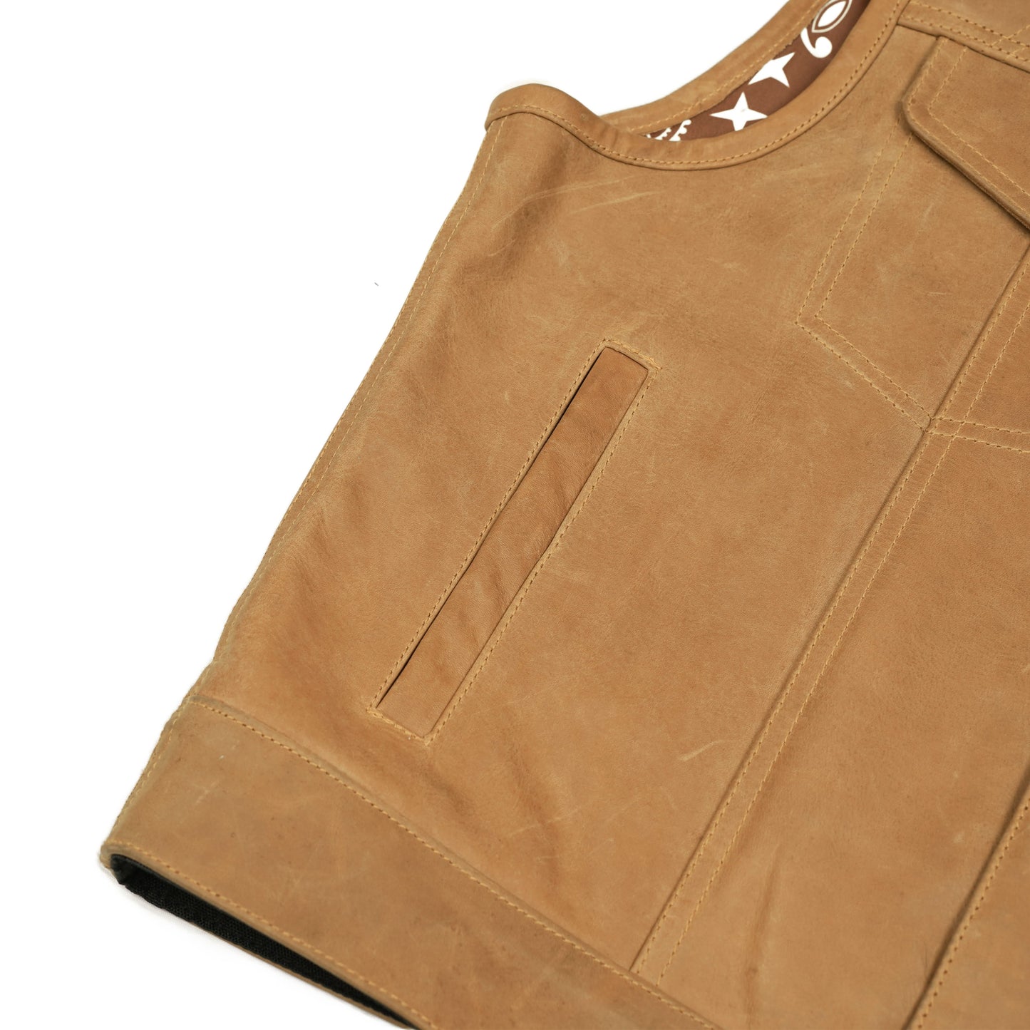 Rustic Rebel Lowcut Mens Leather Motorcycle Vest