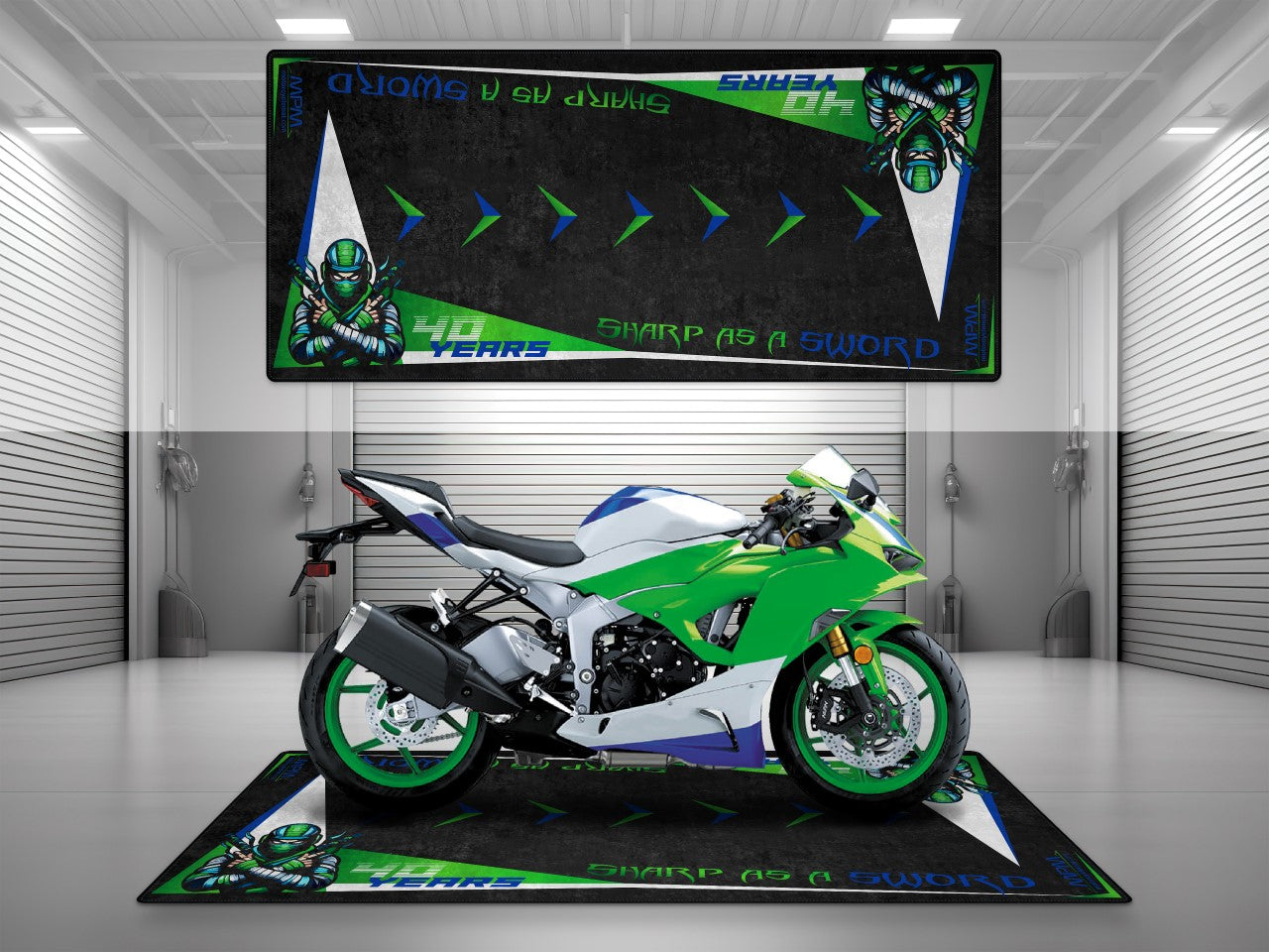 MPM Motorcycle Mat for Kawasaki Ninja - U201
