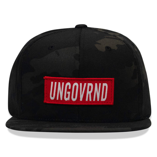 Ungovrnd Red Patch Flatbill SnapBack Hat