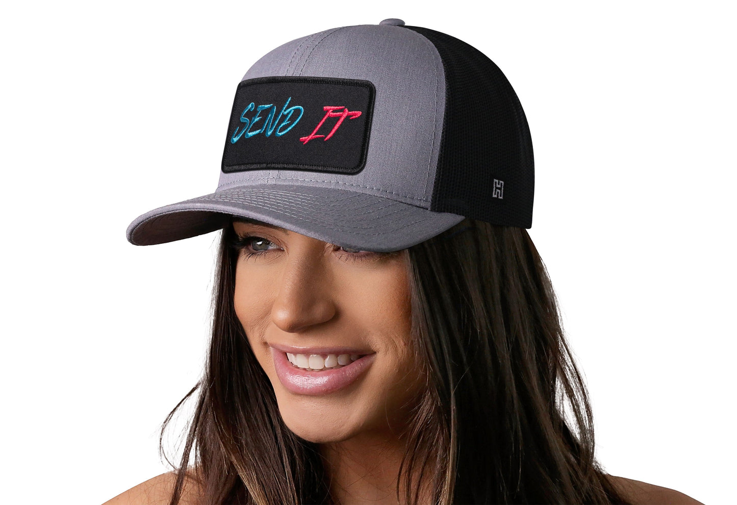 Send It Trucker Hat  |  Gray-Black  Snapback