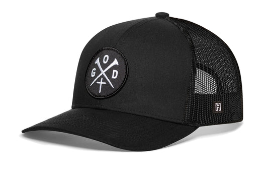 God Trucker Hat  |  Black GOD X Snapback