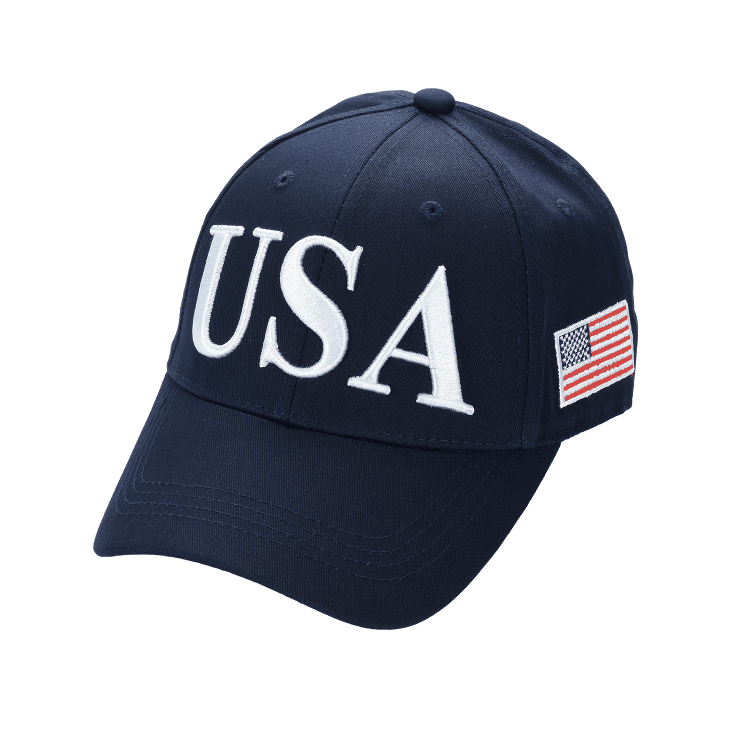 USA Premium Cotton Twill Patriot Cap – American Flag Dad Hat, Embroidered Hat
