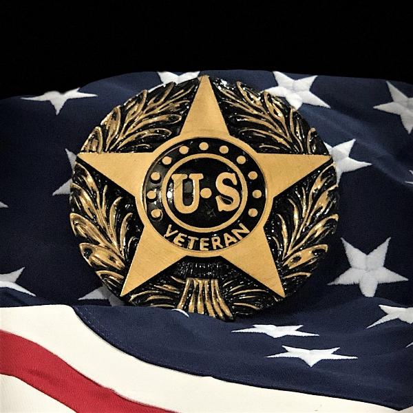 U.S. Veteran Grave Marker & Flag Holder with Aluminum Ground Spike - Made in USA