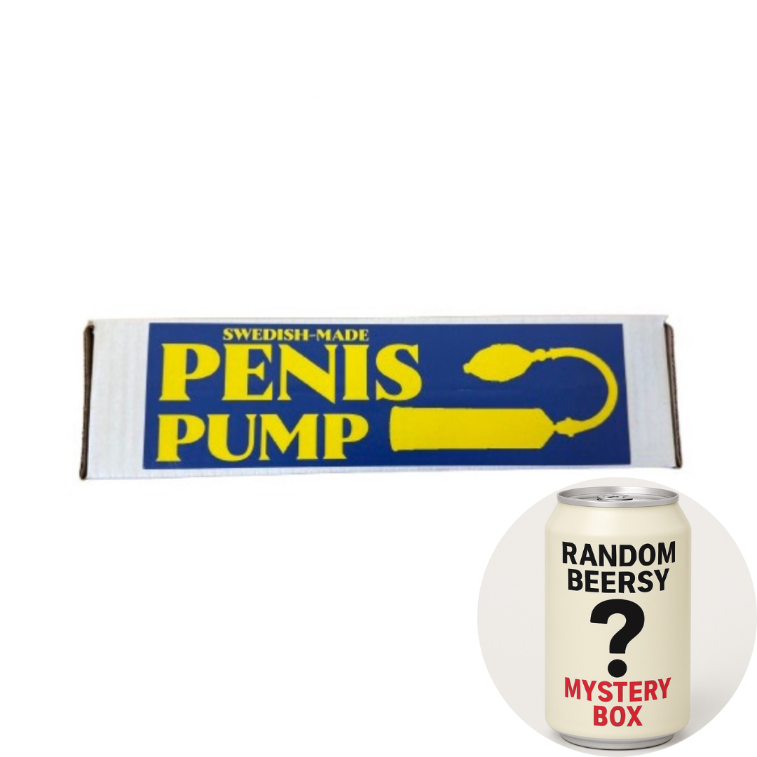 Swedish-Made Penis Pump Prank Package: Includes a FREE Mystery Beersy Can Cooler