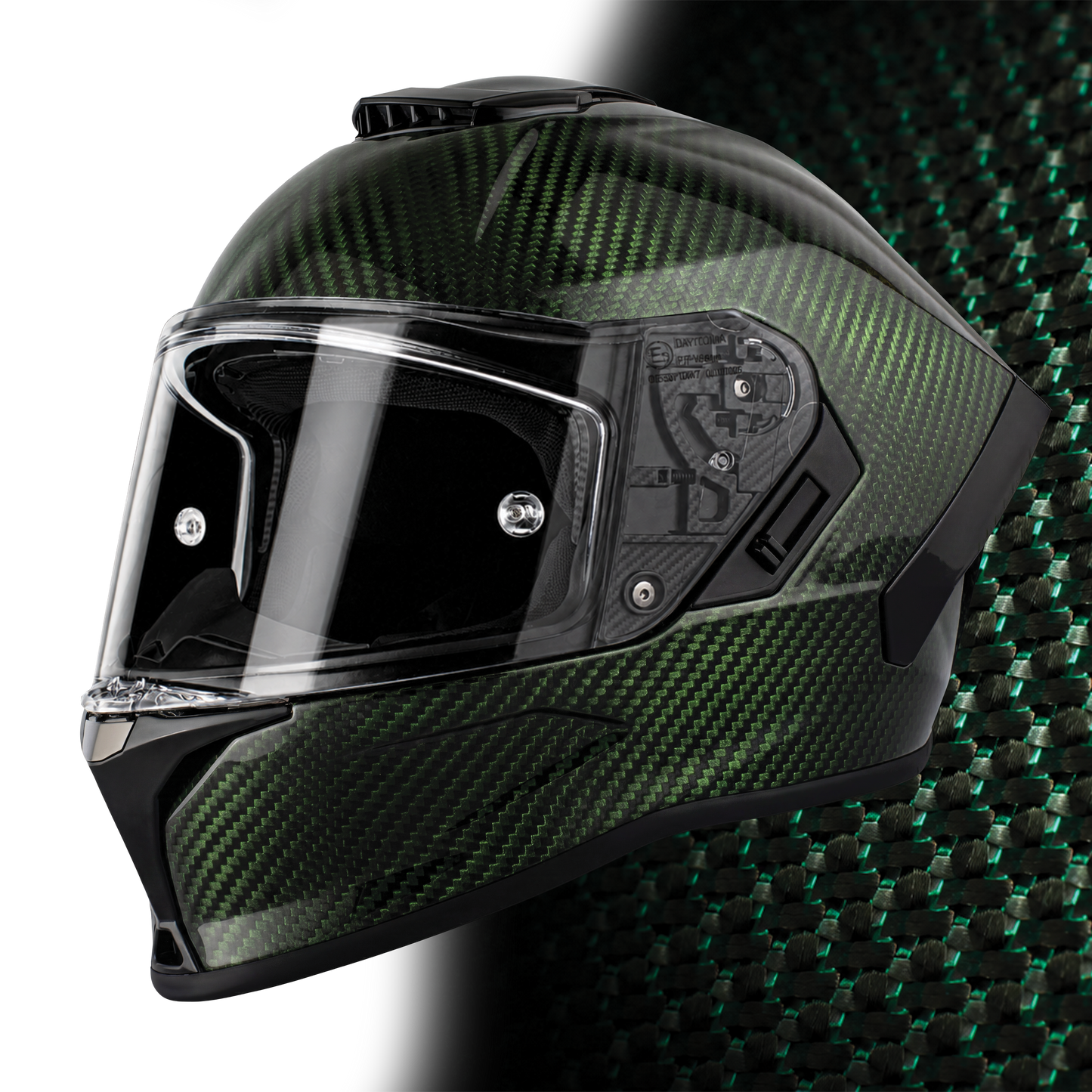 D.O.T. & ECE Daytona Viper- Green Carbon Fiber