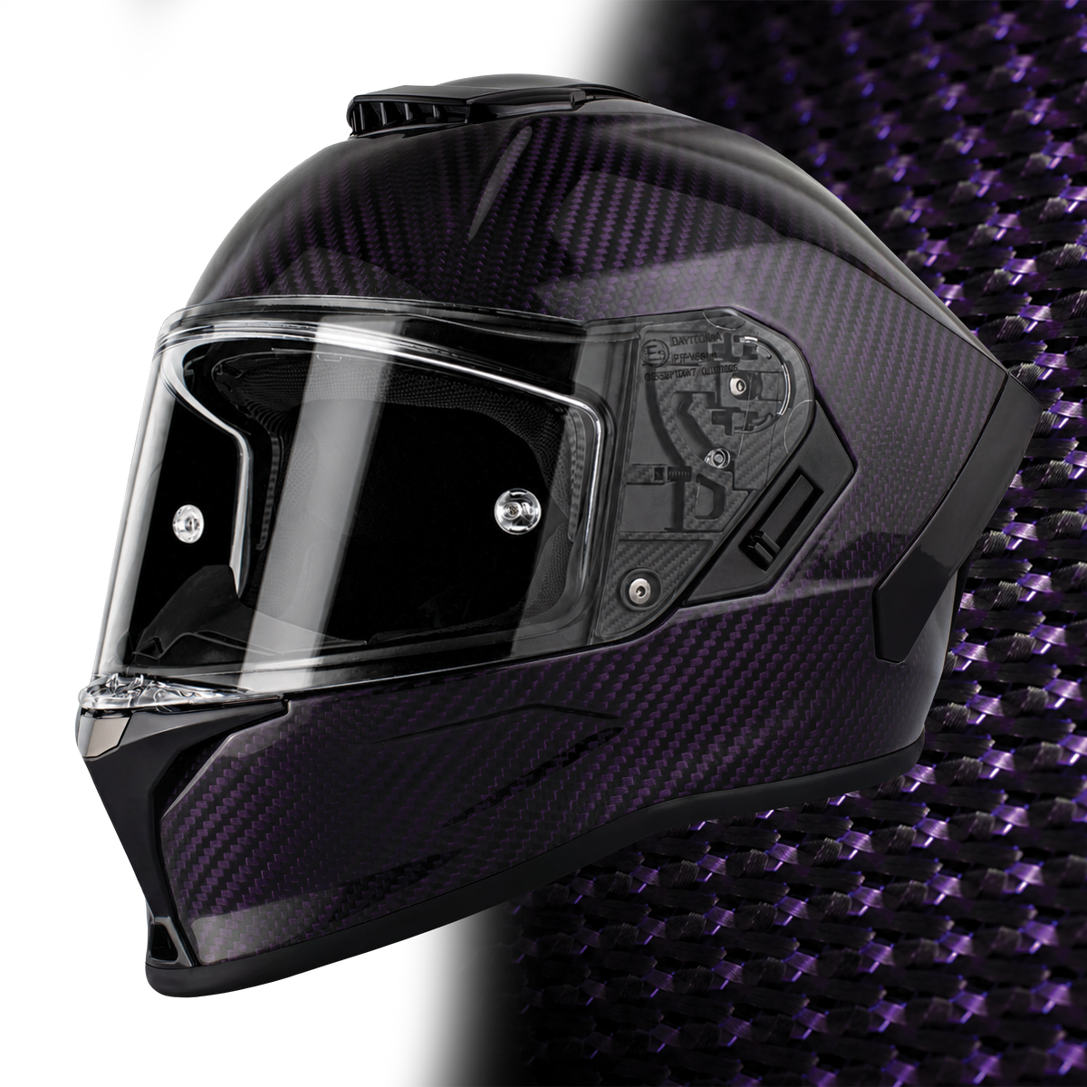 D.O.T. & ECE Daytona Viper- Purple Carbon Fiber