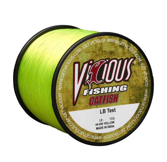 Vicious Catfish Hi-Vis Yellow Mono - 14 Lb Test