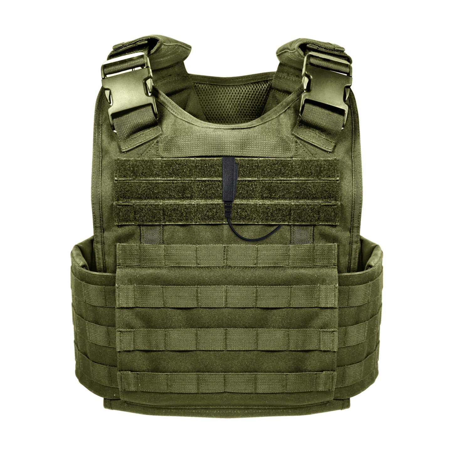 Velcro Tactical Braided Fiber Mic & Tube Earpiece Kit- Yaesu 2 Pin: FT-65, FT25, FT-4XR, FT-4VR