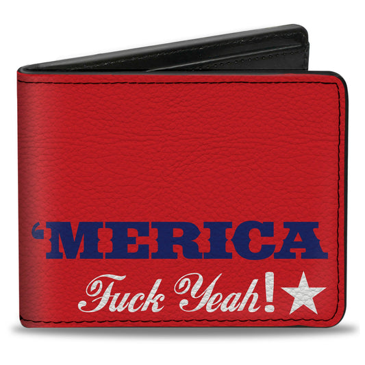 'MERICA Star USA Bi-Fold Wallet – World Cup 2026 Fan Gear (Red/Blue/White)