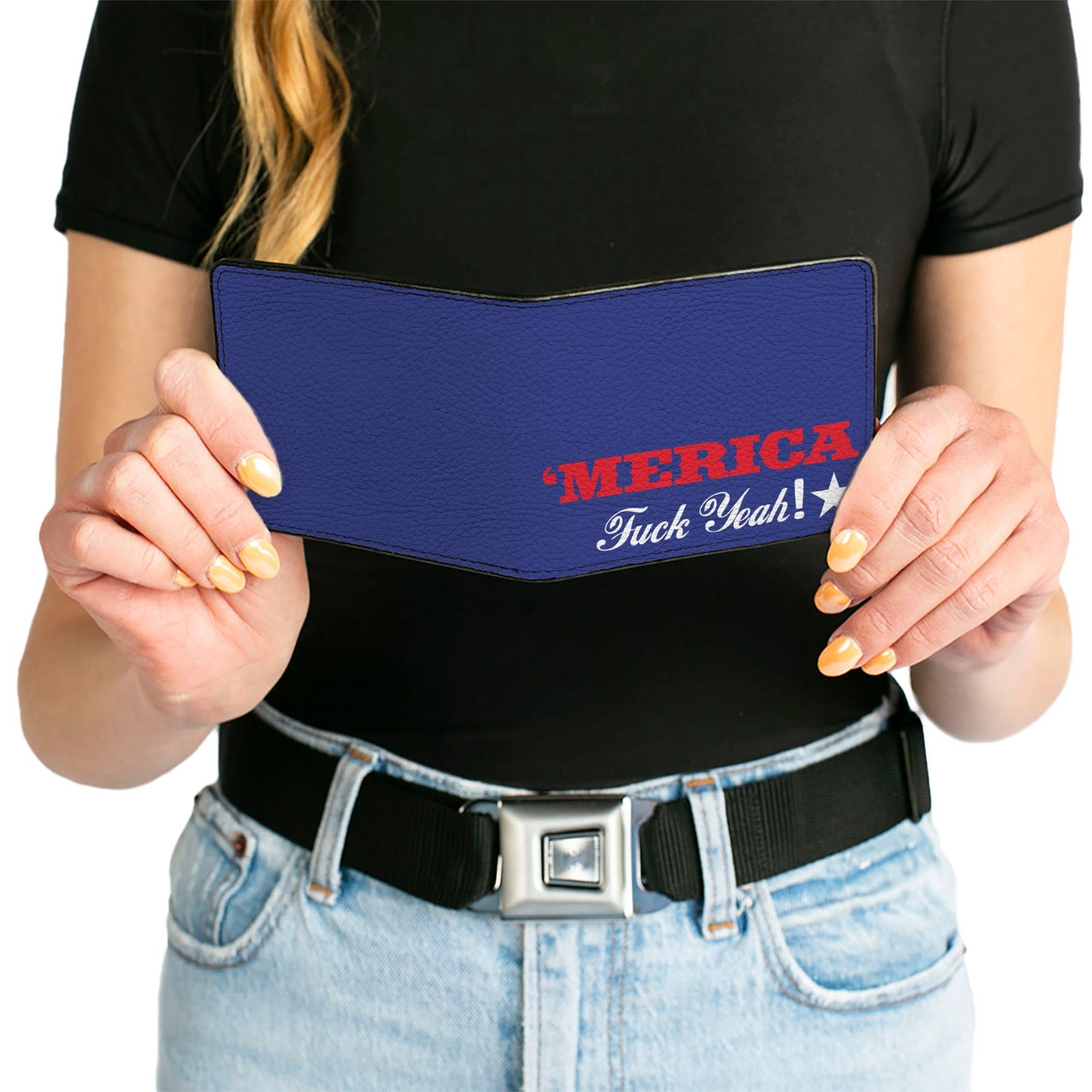 'MERICA Star USA Bi-Fold Wallet – World Cup 2026 Fan Gear (Blue/Red/White) v2