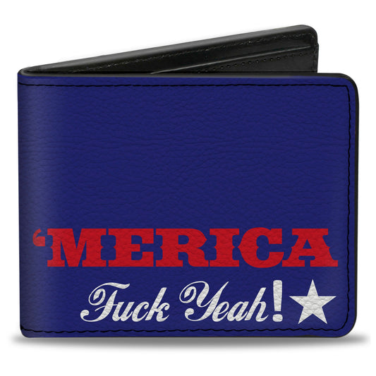 'MERICA Star USA Bi-Fold Wallet – World Cup 2026 Fan Gear (Blue/Red/White) v2