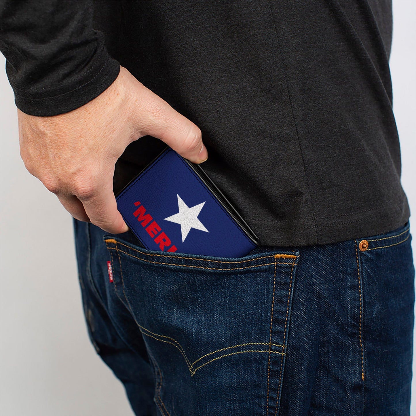 'MERICA Star USA Bi-Fold Wallet – World Cup 2026 Fan Gear (Blue/Red/White)