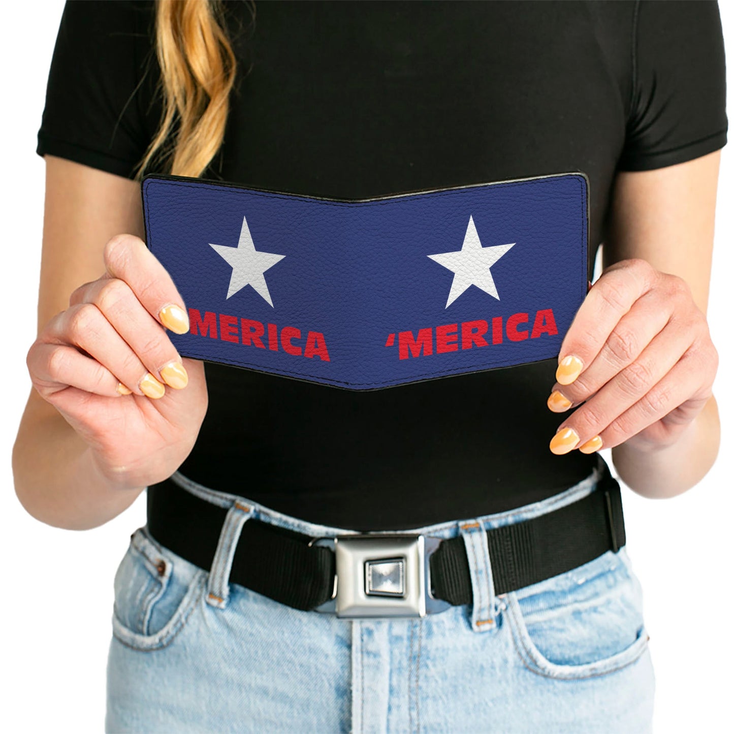 'MERICA Star USA Bi-Fold Wallet – World Cup 2026 Fan Gear (Blue/Red/White)