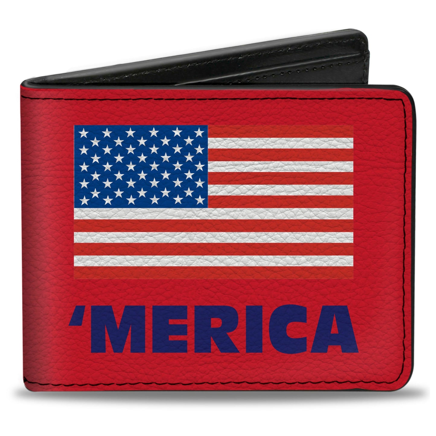 'MERICA US Flag Bi-Fold Wallet – World Cup 2026 Fan Gear (Red/Blue/White)