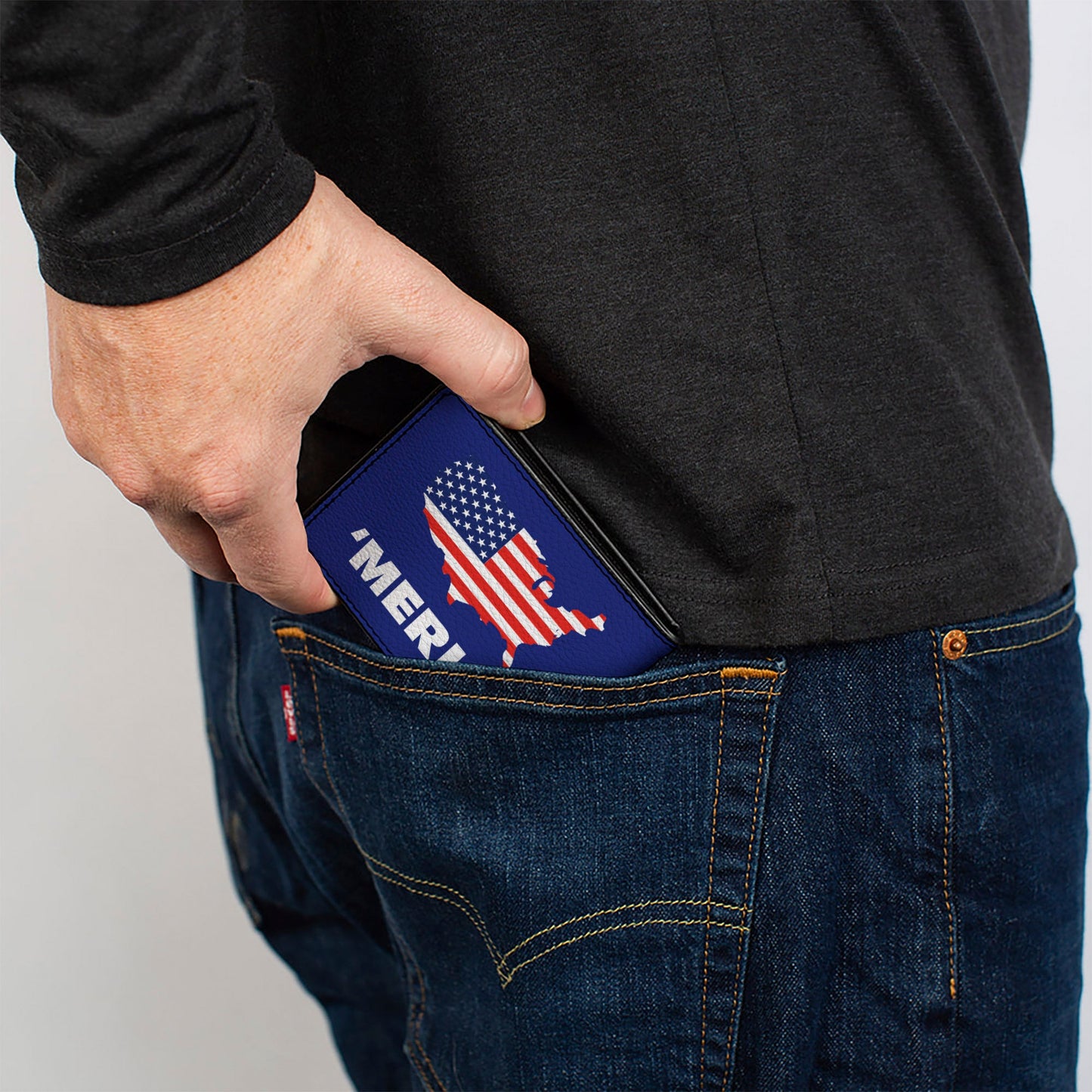 'MERICA USA Silhouette Bi-Fold Wallet – World Cup 2026 Fan Gear
