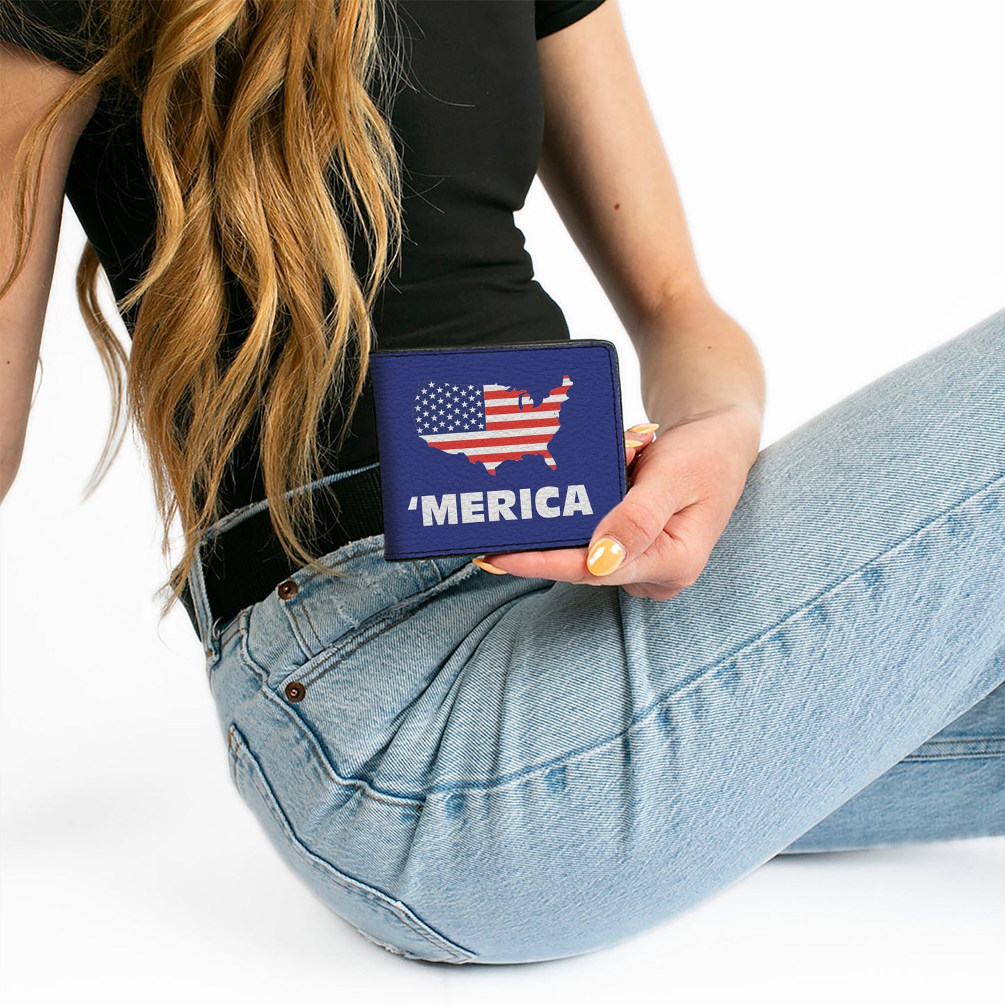 'MERICA USA Silhouette Bi-Fold Wallet – World Cup 2026 Fan Gear
