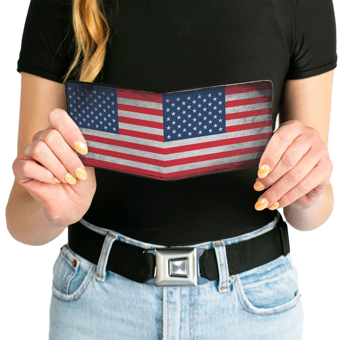 Bi-Fold Wallet - American Flag Distressed