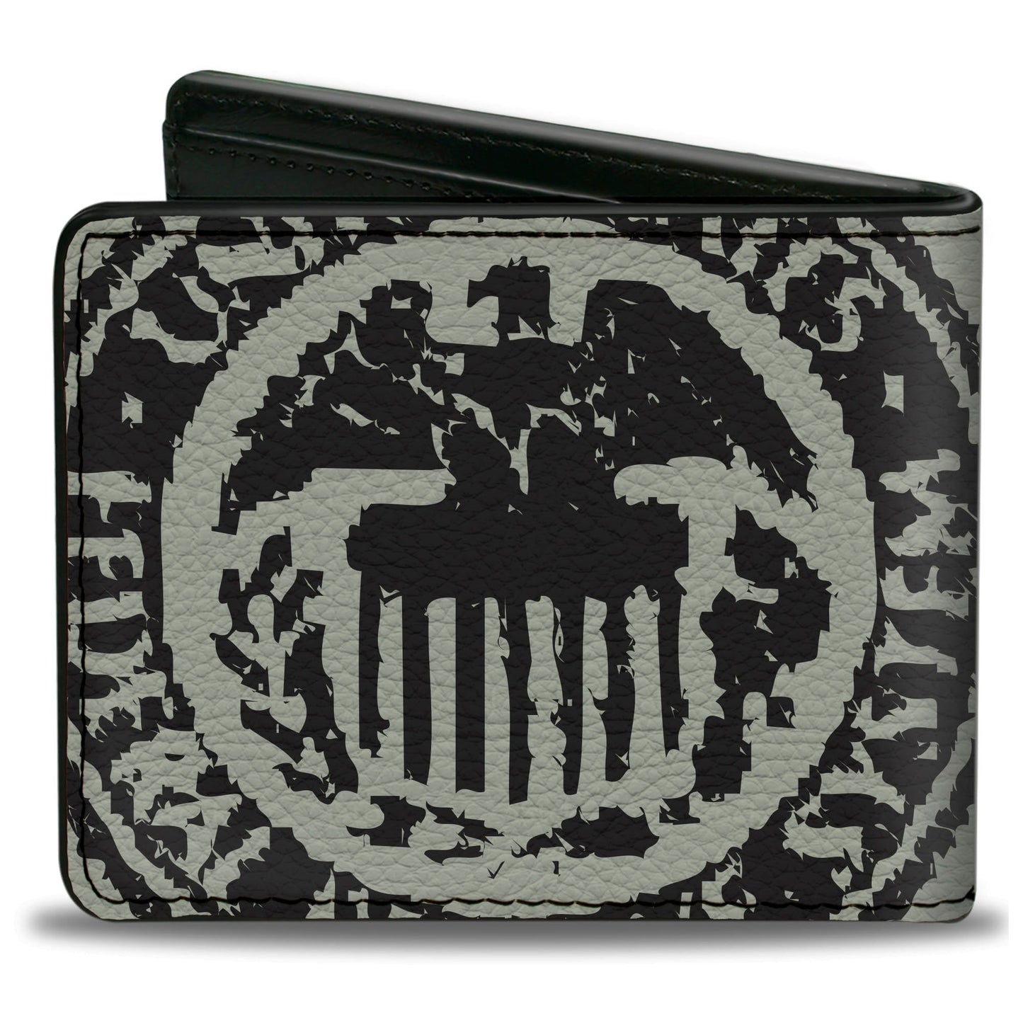 Bi-Fold Wallet - Americana Federal Reserve Seal Weathered Gray Black