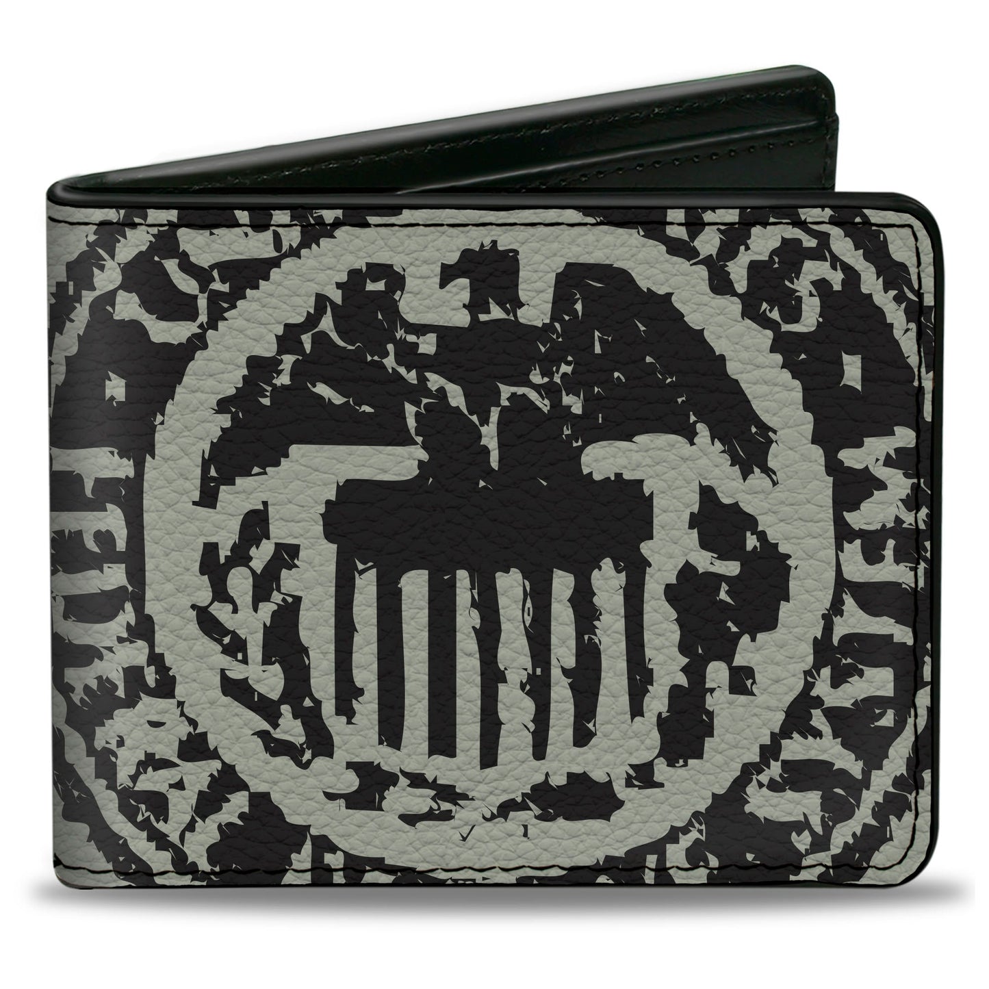 Bi-Fold Wallet - Americana Federal Reserve Seal Weathered Gray Black