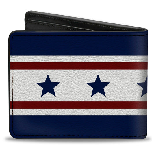 Bi-Fold Wallet - Americana Stars & Stripes 6 Blue White Red