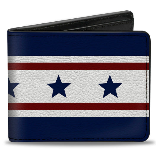 Bi-Fold Wallet - Americana Stars & Stripes 6 Blue White Red