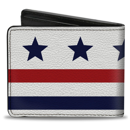 Bi-Fold Wallet - Americana Stars & Stripes7 White Blue Red
