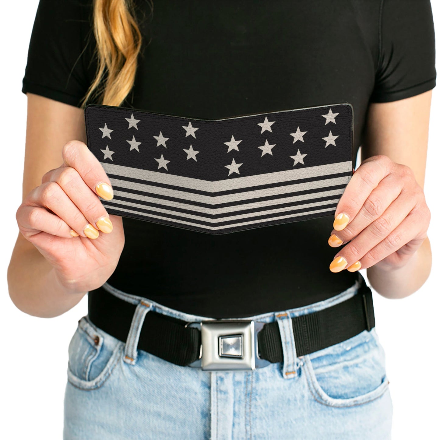 Bi-Fold Wallet - Americana Stars & Stripes8 Black Cream