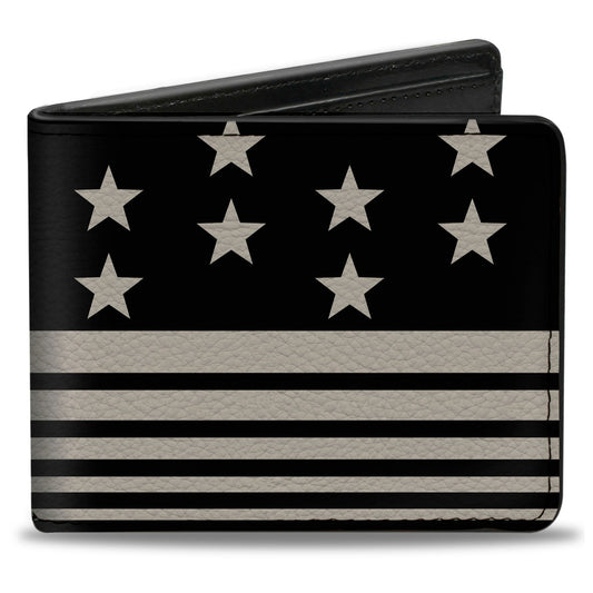 Bi-Fold Wallet - Americana Stars & Stripes8 Black Cream