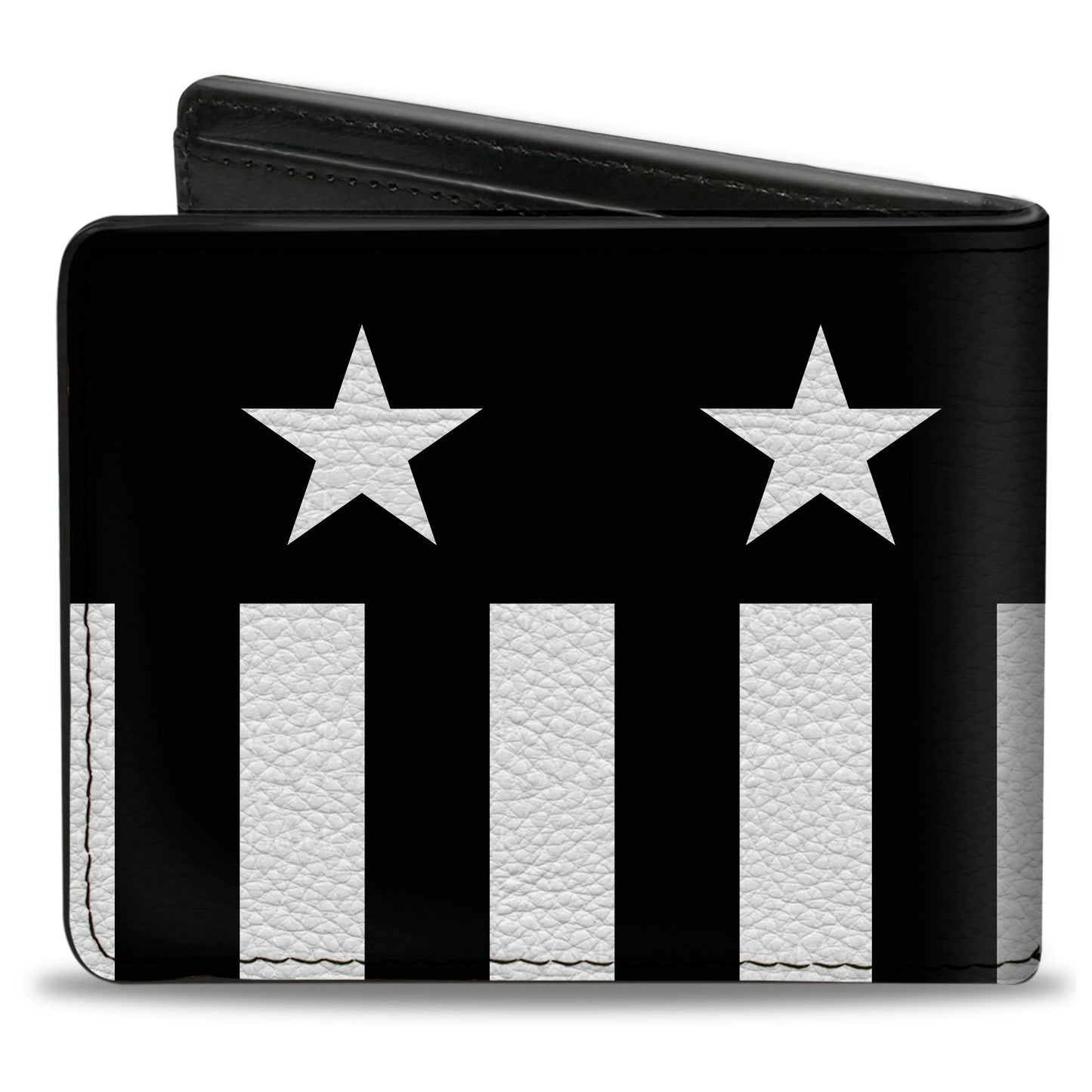 Bi-Fold Wallet - Americana Stars & Stripes Black White