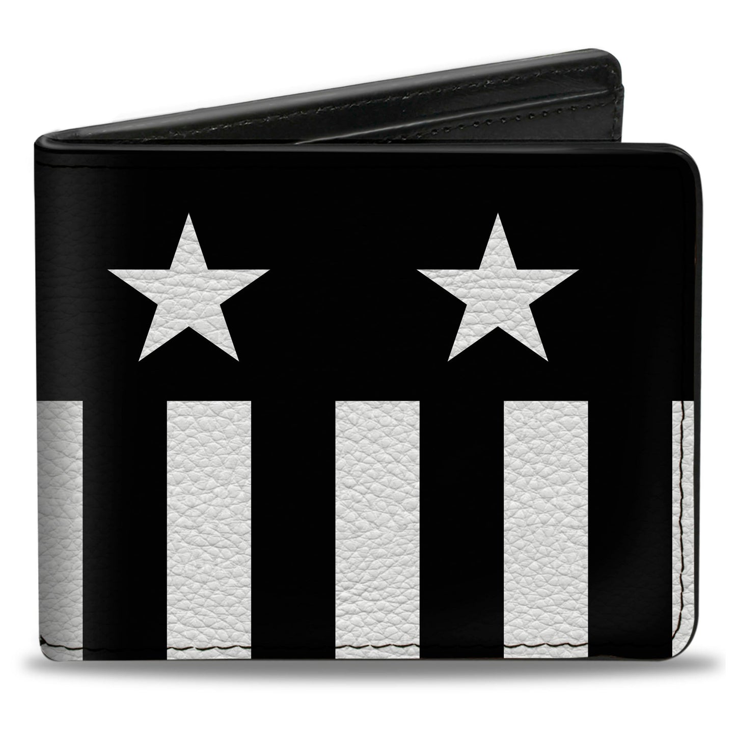 Bi-Fold Wallet - Americana Stars & Stripes Black White