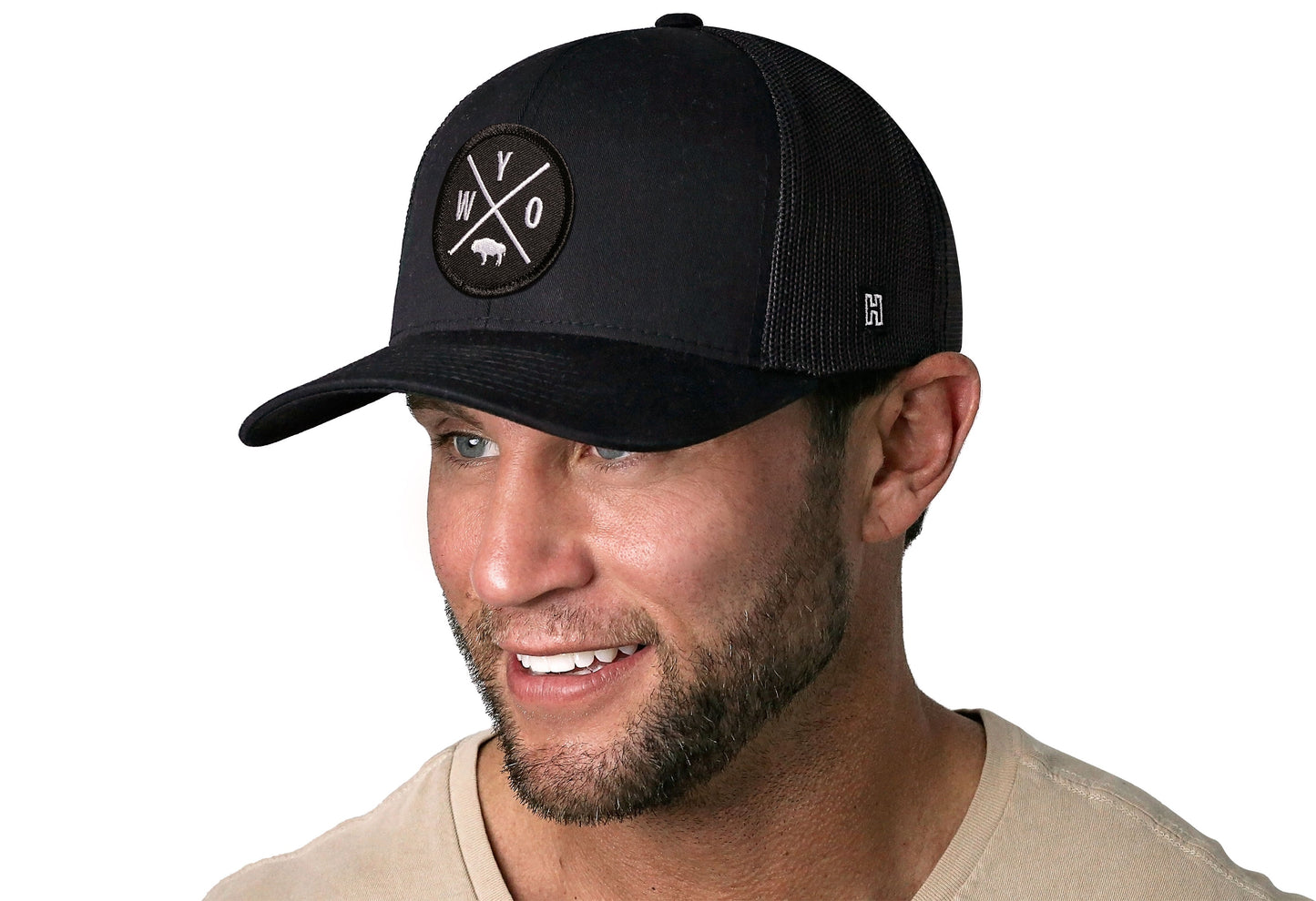 Wyoming Trucker Hat  |  Black WYO X Snapback