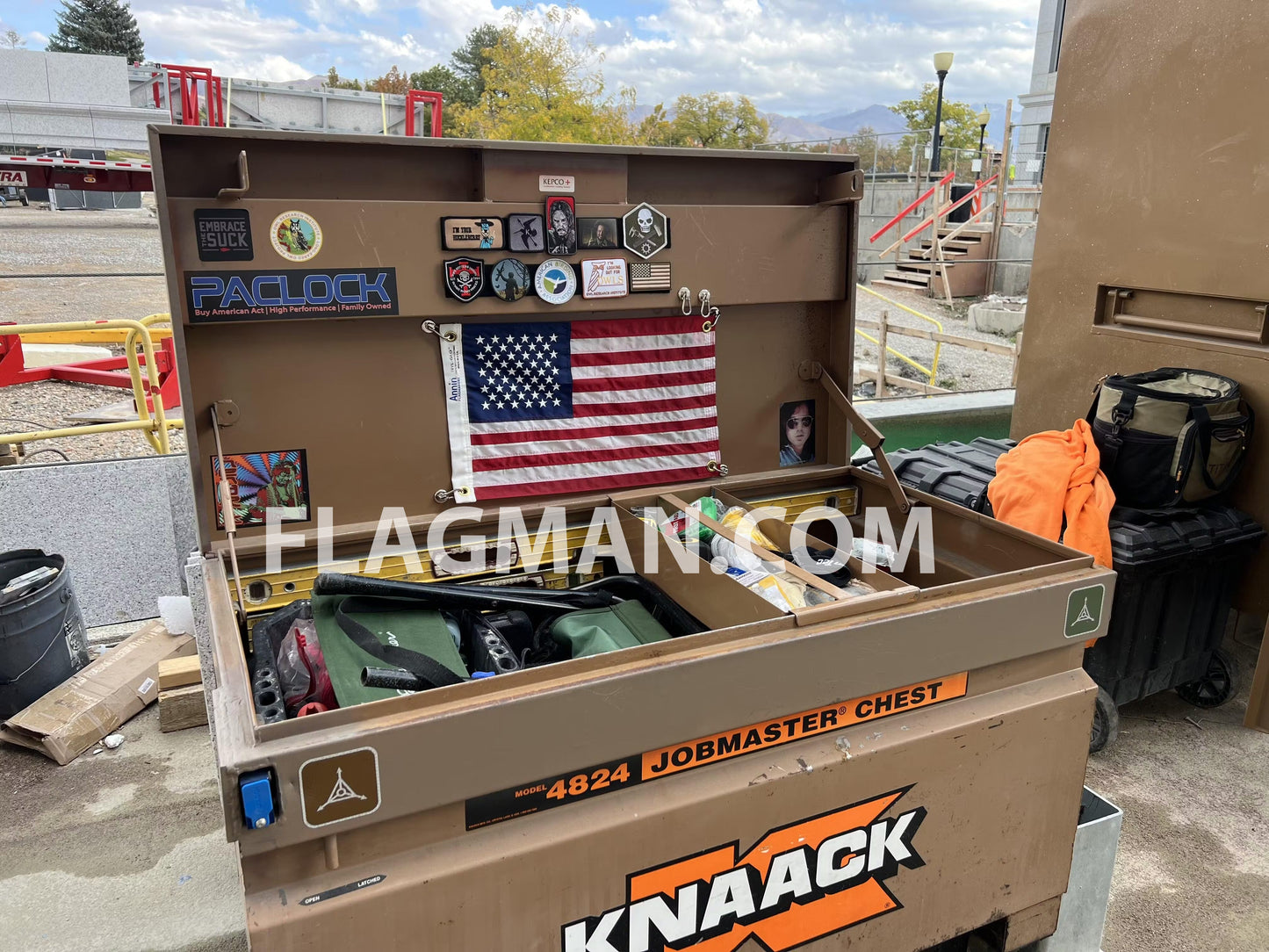 WallSafe™ Nylon Wall-Mounted American Flag | Reinforced Edge Grommets | Made in USA