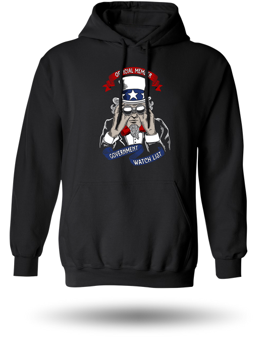 GOVERNMENT WATCHLIST OFFICIAL MEMBER HOODIE (SM, MD, 4XL & 5XL)