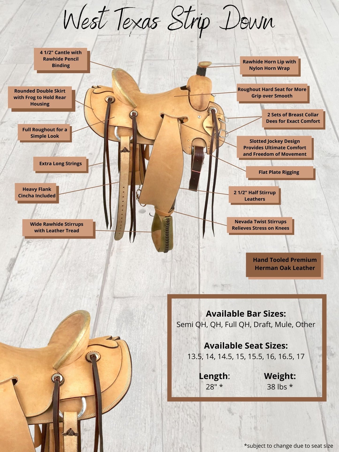 West Texas Strip Down Saddle