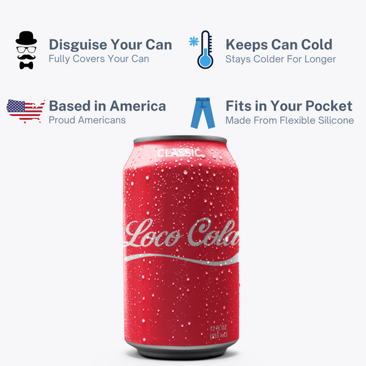 Loco Cola Silicone Sleeve Hide a Beer
