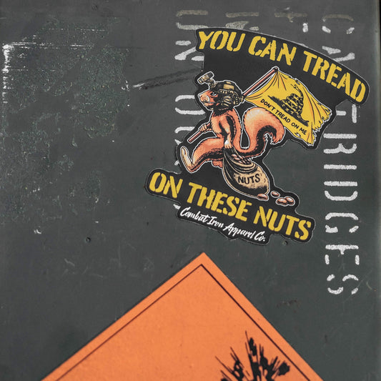 Tread On These Nuts Tactical Squirrel Decal Sticker