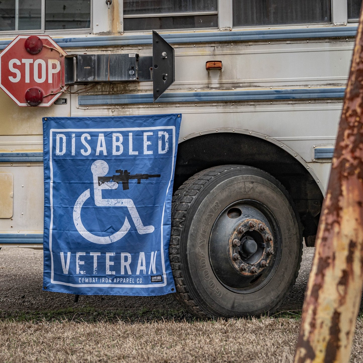 Disabled Veteran Sign 3'x3' Flag