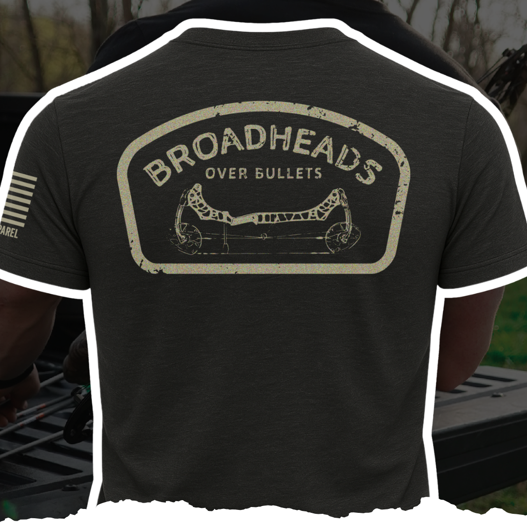 "Broadheads Over Bullets" Tee - Black