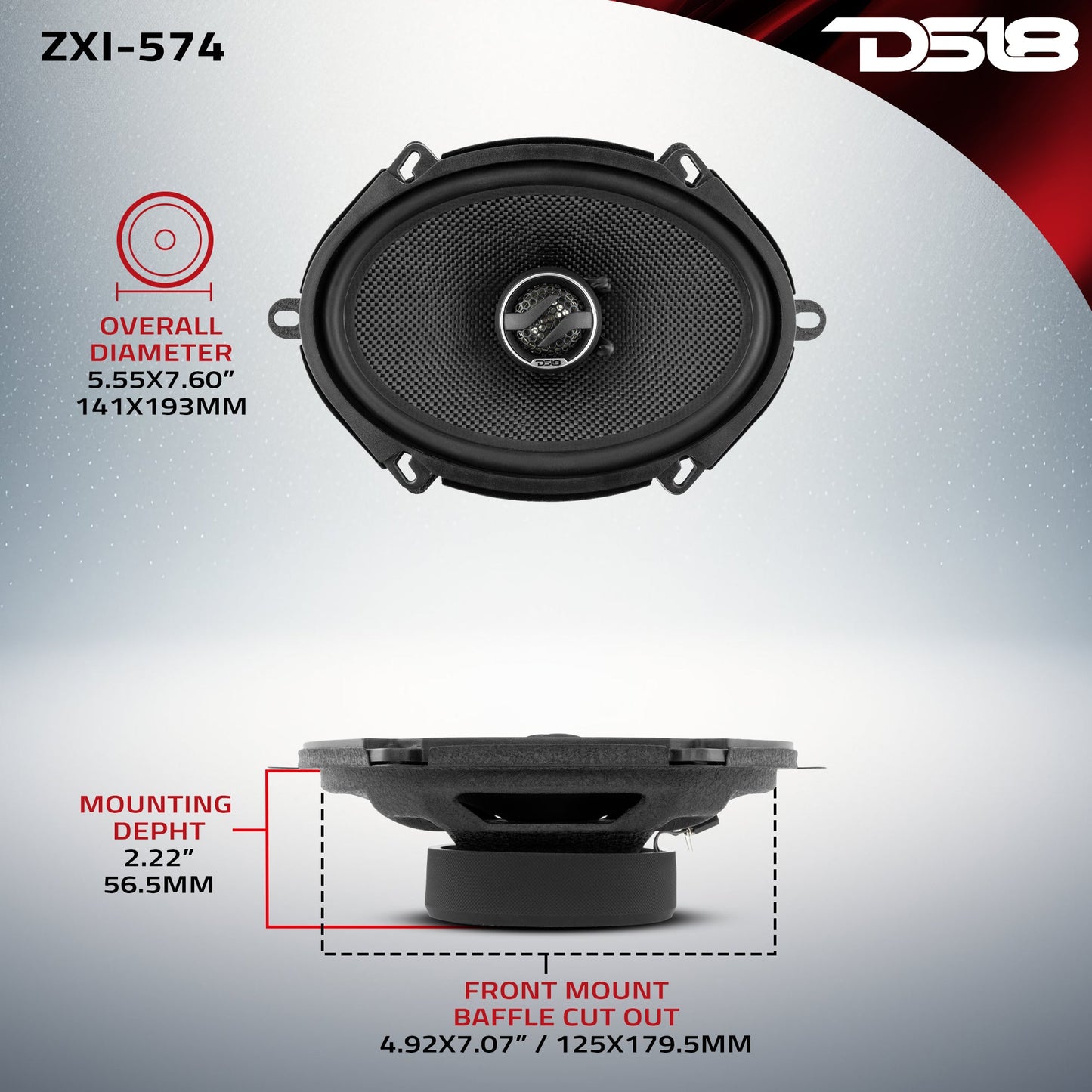 ZXI 5x7" 2-Way Coaxial Speakers with Kevlar Cone | 70 Watts Rms 4-Ohm